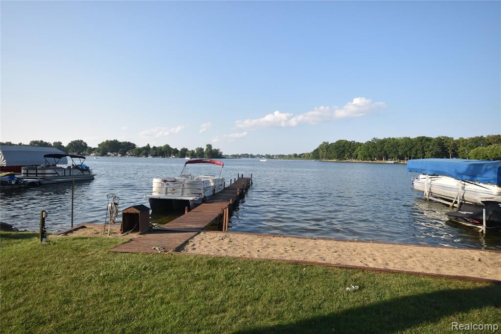 Dock and view across Lake Fenton